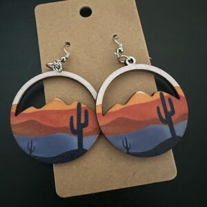 NEW Wooden Desert Earrings 🌵